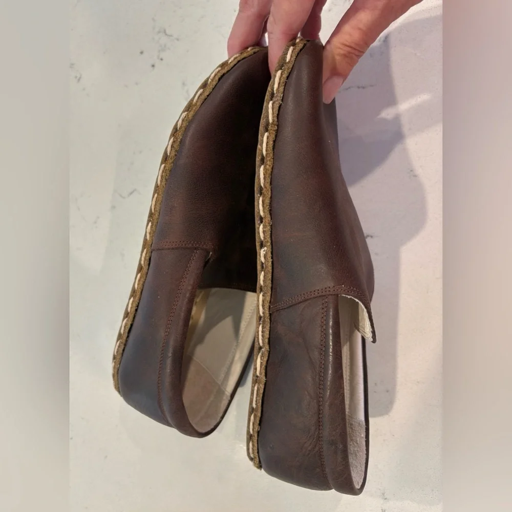 Handcrafted Leather Earthing Harmony Unisex Shoes European 41 Good Condition - Picture 10 of 10